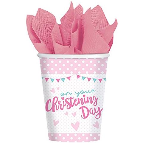 9901953 266 ml On Your Christtening Day Blu Bicchieri Di Carta - Foto 2