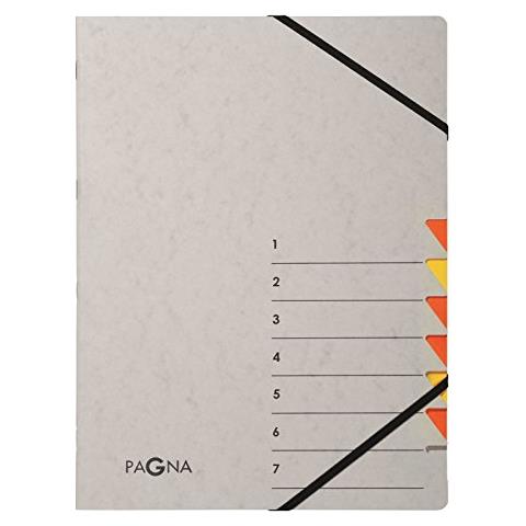 Cartellina 7 scomparti Easy Grey 7 Pezzi Orange - Foto 1