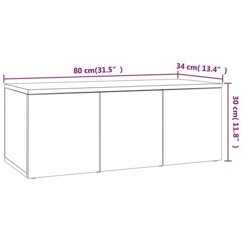 Mobile Porta TV Grigio Cemento 80x34x30 cm Legno Multistrato - Foto 8