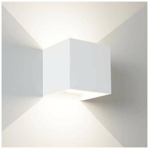 Applique In Gesso Quadrato Lampada Da Parete Luce A Doppia Emissione G9 E15 - Foto 3