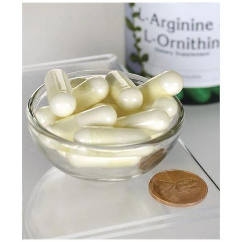 L-arginina 500 Mg E L-ornitina 250 Mg 100 Capsule Swanson Health Products - Foto 2