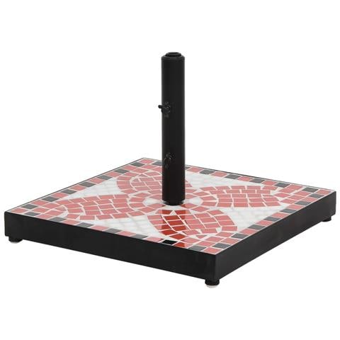 Base per Ombrellone Terracotta e Bianco Quadrata 12 kg - Foto 1