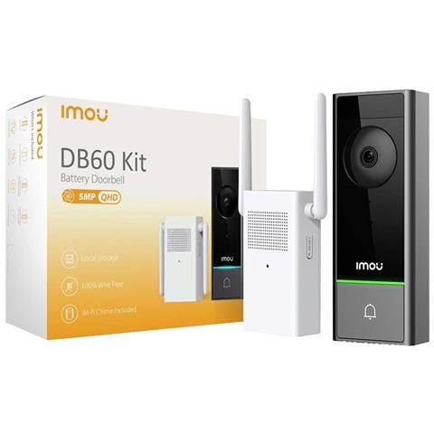 Campanello Connesso Wi-fi Hd 5mp Db60/ds21 Ipx6, Nero - Foto 1