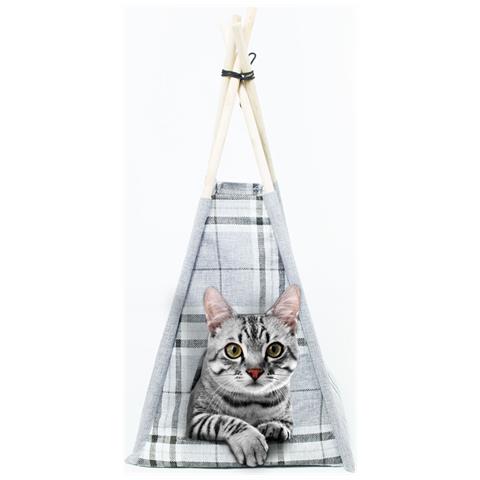 Cuccia Con Cuscino Per Animali Domestici Modello Tenda Componibile - Foto 1