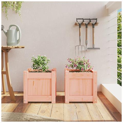 Fioriere Da Giardino 2 Pz In Legno Massello Di Douglas - Foto 3
