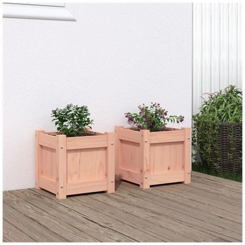 Fioriere Da Giardino 2 Pz In Legno Massello Di Douglas - Foto 1