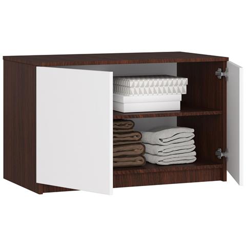 Sopralzo per armadio S90, 90x51x55 cm, Weng? e Bianco - Foto 2