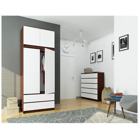 Sopralzo per armadio S90, 90x51x55 cm, Weng? e Bianco - Foto 7