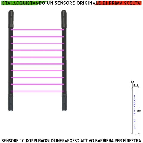 Barriera Infrarossi Attivi 10 Multifasci Segnala Allarme Intruso Rispetto A Quanti Fasci Interrotti Sono Programmati R - Foto 1