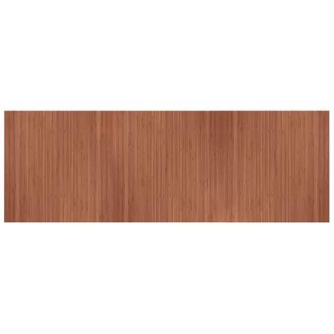 Tappeto Rettangolare Marrone 100x300 Cm In Bambù - Foto 2