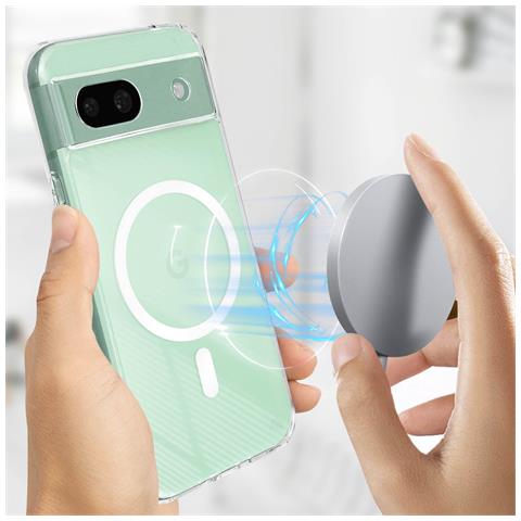 Cover Magsafe Per Google Pixel 8a Semirigida Angoli Bumper - Foto 2
