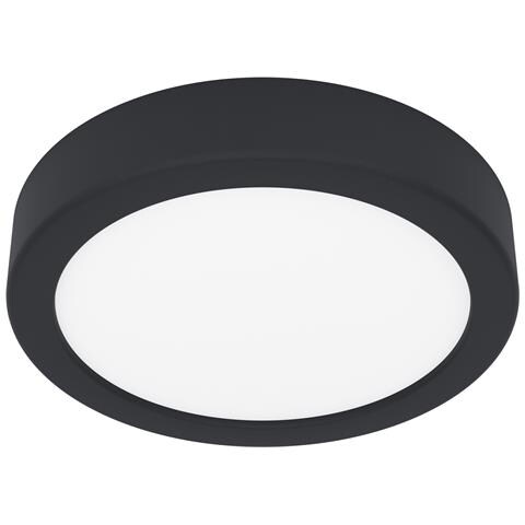 Plafoniera Moderna Fueva 5 In Acciaio Nero Led Integrato 11w 3000k Ip44 - Foto 1