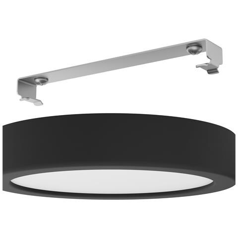 Plafoniera Moderna Fueva 5 In Acciaio Nero Led Integrato 11w 3000k Ip44 - Foto 2
