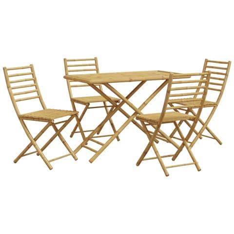 Set Da Pranzo Da Giardino 5 Pz In Bambù - Foto 2