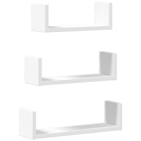 Mensole A Muro 3 Pz Bianche In Truciolato - Foto 2