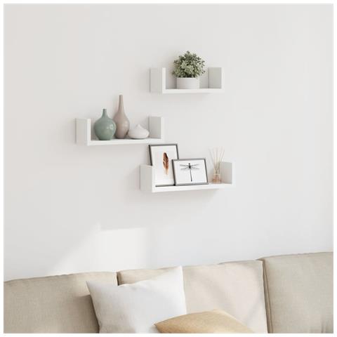 Mensole A Muro 3 Pz Bianche In Truciolato - Foto 1