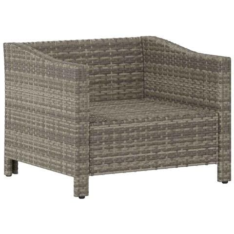 Poltrona da Giardino con Cuscino Grigio in Polyrattan - Foto 9