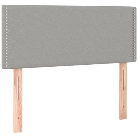 Letto a Molle Materasso e LED Grigio Chiaro 120x190 cm Tessuto - Foto 10