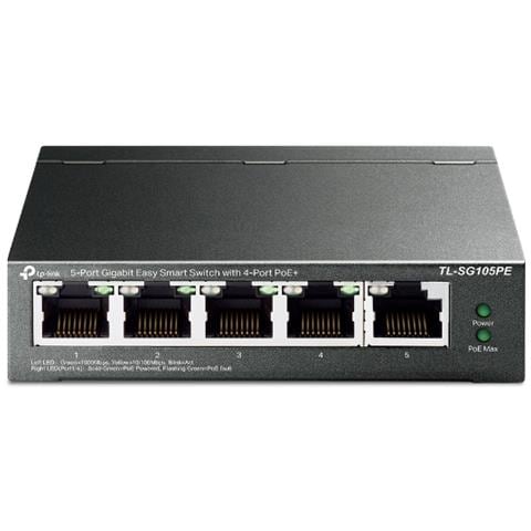 Tp-link Tl-sg105pe Switch Di Rete Gestito L2 Gigabit Ethernet (10/100/1000) Supporto Power Over Ethernet (poe) Nero - Foto 1