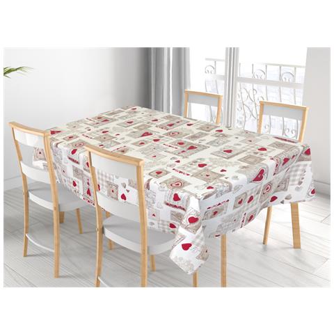 Tovaglia Per Salotto Cucina Tavolo 100% Cotone Made In Italy San Candido 140x140 San Candido - Foto 1