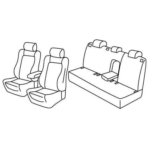 Set Coprisedili Superior - Nero/rosso - Compatibile Per Volkswagen Golf Vi 5p (11/08>10/12) Highline - Foto 1