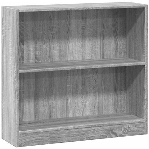 Libreria Grigio Sonoma 80x24x76 Cm In Legno Multistrato - Foto 2