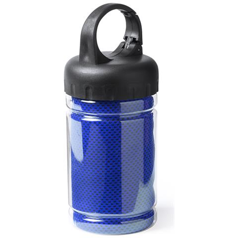 Asciugamano Rikat Di 90x30cm In Materiale Refrigerante Softcool Extreme Con Protezione Uv50. Di 160g/m2. Custodia Di Trasporto Con Manico E Moschettone. - Foto 1