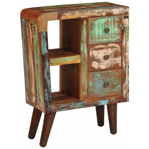 Credenza 55x30x80 Cm In Legno Massello Di Recupero - Foto 1