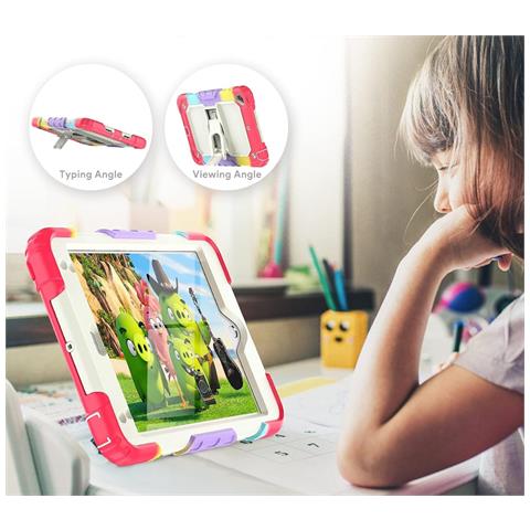 Custodia Colorata Per Ipad 10.2"" (2019/20/21) Con Cinghia E Supporto Multifunzionale - Foto 4