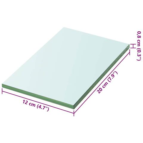 Mensole In Vetro Trasparente 2 Pz 20x12 Cm - Foto 4