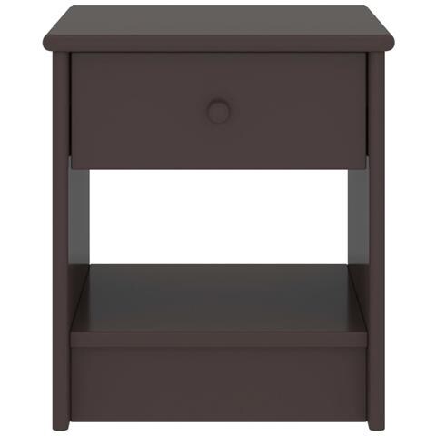 Lusso Casadino -  Comodino Marrone Scuro 35x30x40 Cm In Legno Massello Di Pino - Foto 1