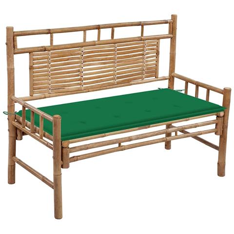 Lusso Casadino -  Panca Da Giardino Con Cuscino 120 Cm In Bambù - Foto 2