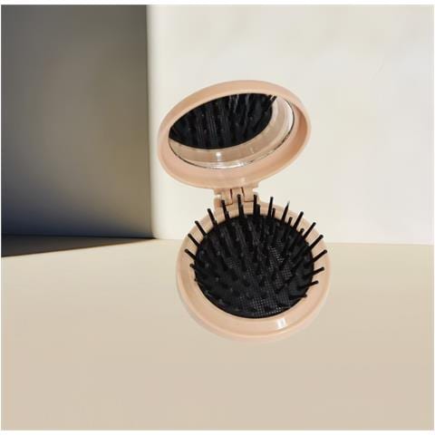 Pettine Pieghevole Compatto Con Cuscino D'aria E Specchietto Per Trucco Coffee - Foto 7