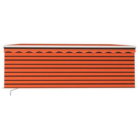 Lusso Casadino - Tenda Sole Retrattile Manuale Parasole Led 4x3m Arancio Marrone - Foto 2