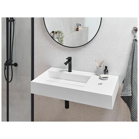 Lavabo A Parete Bianco 90 X 48 Cm Cusco - Foto 1
