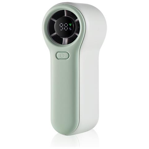 Ventola Portatile Palmare H02 Con Display Digitale Green - Foto 1
