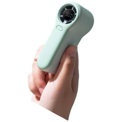 Ventola Portatile Palmare H02 Con Display Digitale Green - Foto 3
