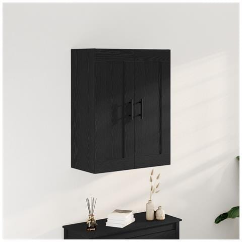 Mobile da parete  Nero Rovere 69,5x34x90 cm Legno ingegnerizzato - Foto 2