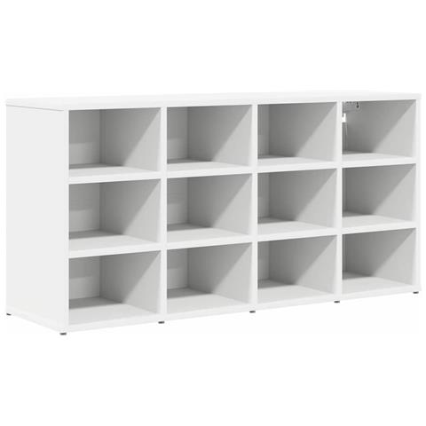 Scarpiera Bianco 103 x 30 x 51 cm Legno multistrato - Foto 1