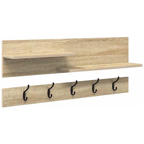 Appendiabiti a muro rovere sonoma 90 x 15 x 36 cm - Foto 1