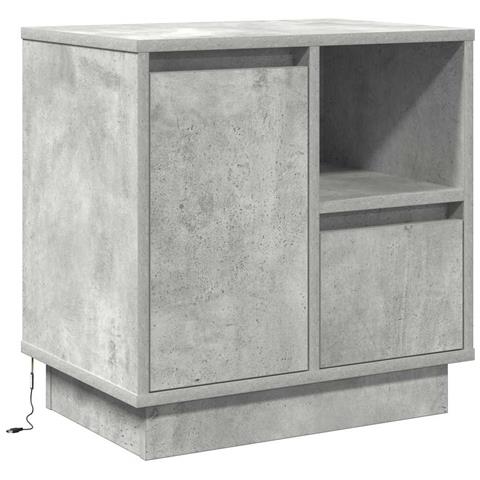 Armadio da Notte con cassetto Grigio cemento 50 x 34.5 x 50 cm. - Foto 1