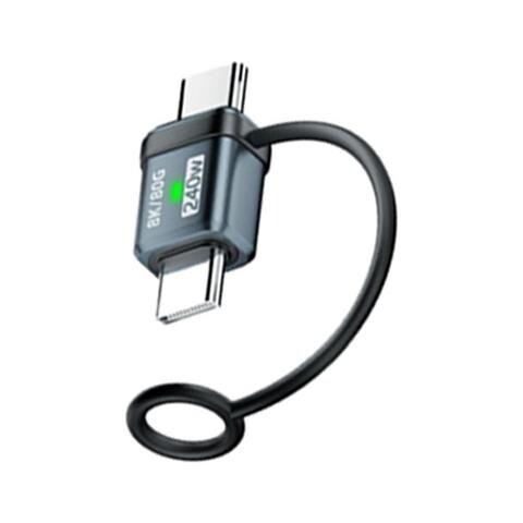 Adattatore Da Tipo-c Maschio A Maschio 2-pack: Ricarica 240w E Trasferimento Dati 120gbps Blue - Foto 2