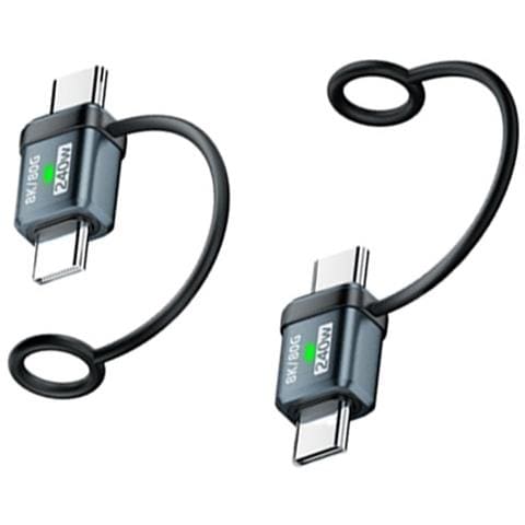 Adattatore Da Tipo-c Maschio A Maschio 2-pack: Ricarica 240w E Trasferimento Dati 120gbps Blue - Foto 3
