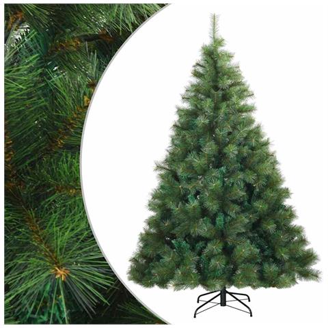 Albero di Natale Artificiale con Rami Pieghevoli Verde 210 cm - Foto 1