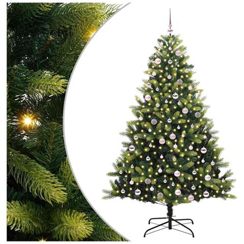 Albero di Natale Artificiale a Cerniera con 300 LED 240 cm - Foto 1