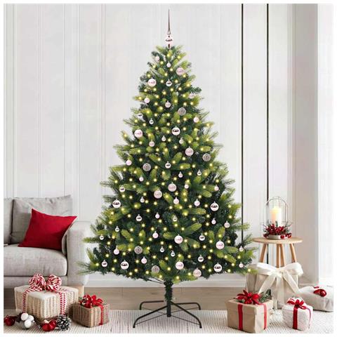 Albero di Natale Artificiale a Cerniera con 300 LED 240 cm - Foto 2