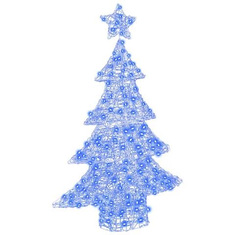 Albero di Natale con 100 LED Blu 120 cm Acrilico - Foto 1
