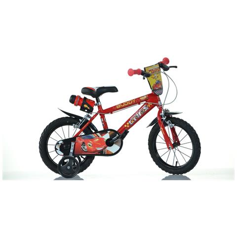 Sch Cars 16'' - Bicicletta Per Bambini (5-7 Anni), Ruote 16'', Telaio Acciao, Con Accessori - Colore Rosso - Foto 1