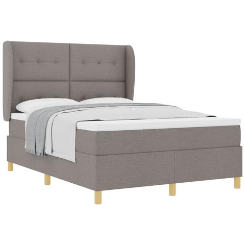 Letto con molle e materasso Grigio Scuro 90x190 cm Tessuto - Foto 1