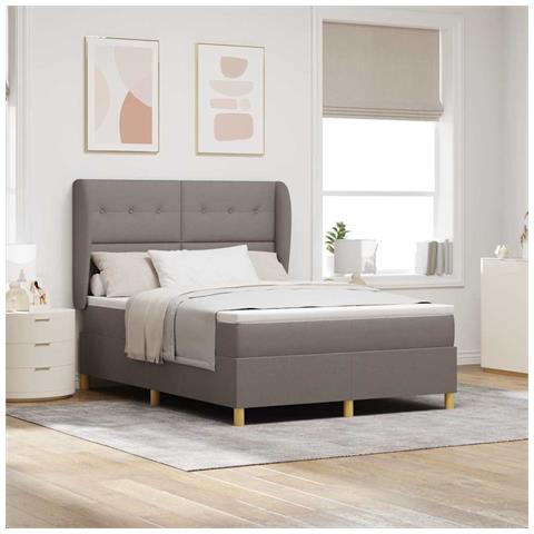 Letto con molle e materasso Grigio Scuro 90x190 cm Tessuto - Foto 2